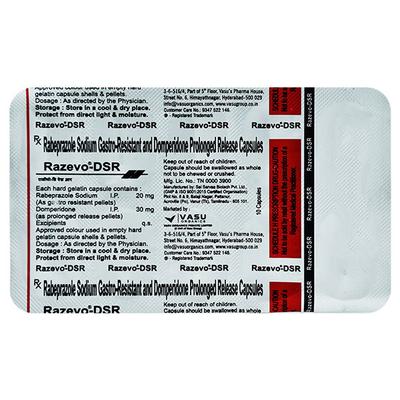 RAZEVO DSR Capsule 10's - Ulcer/Reflux/Flatulence-Aaa