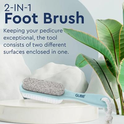 Gubb 2 In 1 Foot Brush with Pumice Stone 1's - Manicure & Pedicure Kits