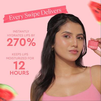 The Face Shop Vitamin B Tinted Overnight Lip Balm with Watermelon, Shea Butter for Soft, Pink Lips 7 gm - Lip Balms