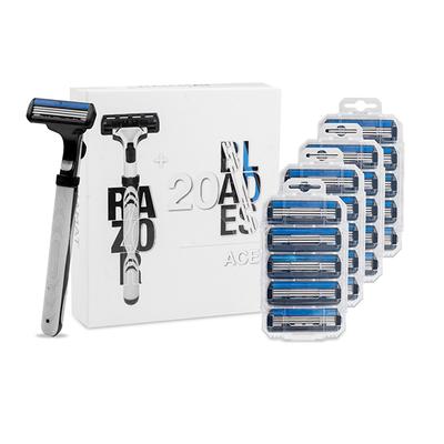 Hajamat Ace 3 Blade Razor , Vitamin E & Aloe Lubricating Strip (1 Razor Handle, 20 Blades) 1's - Razors & Cartridges