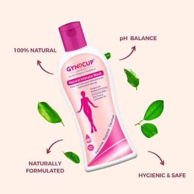 Gynocup Natural Menstrual Cup Wash Liquid (Pack of 2 x 100 ml) - Intimate Care
