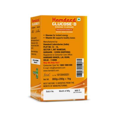 Hamdard Glucose D Powder - Orange (800 gm + 200 gm Free) - Hamdard