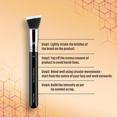 Miss Claire M5 - Flat Angled Contour Brush (Chrome) 1's - Face Brush