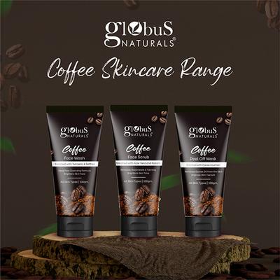 Globus Naturals Coffee Face Scrub Enriched with Aloe Vera & Kokam, 100gm each 2's - Scrubs & Exfoliants