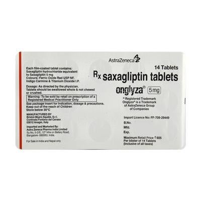 Onglyza 5mg Tablet 14'S - Diabetes-Ant