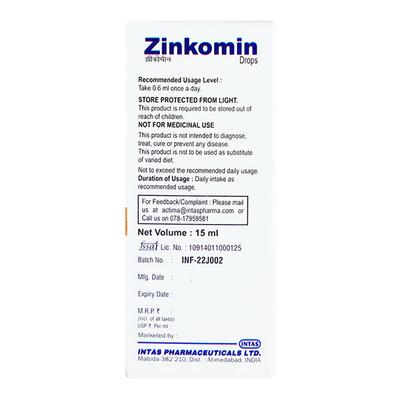 ZINKOMIN DELICIOUS MIXED FRUIT FLAVOURED Drops 15ml - Supplements-Vam