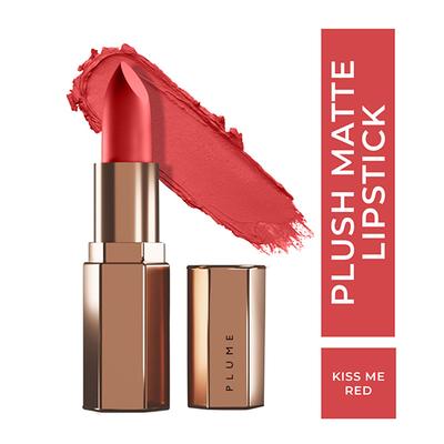 Plume Plush Matte Lipstick Kiss Me Red 5 gm - Lipsticks