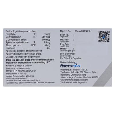 SENSEIT Capsule 10's - Neuropathic Pain-Dru