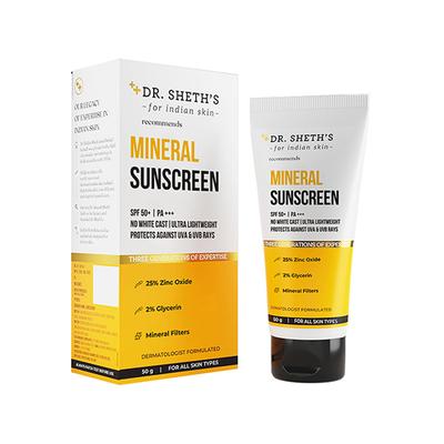 Dr. Sheth's Mineral Sunscreen 50 gm - Face Sunscreen
