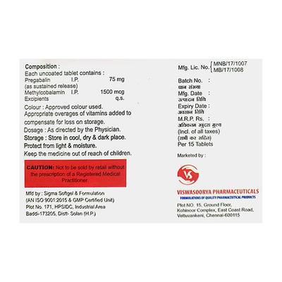 NEUROLYN PLUS Tablet 15's - Neuropathic Pain-Dru