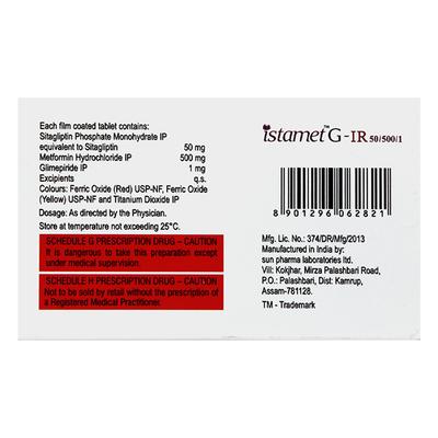 ISTAMET G IR 50/500/1 Tablet 10's - Diabetes-Ant