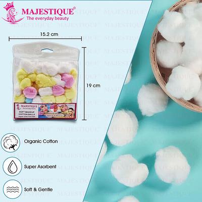 Majestique Natural Cotton Ball for Make-Up FC69 Nail Polish Removal 50 Pcs - Color May Vary 1's - Nail Polish