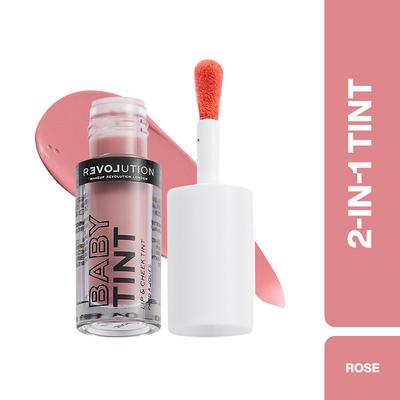 Revolution Relove Baby Tint Rose Lip & Cheek Tint - Rose 1.4 ml - Lip Stains & Tints