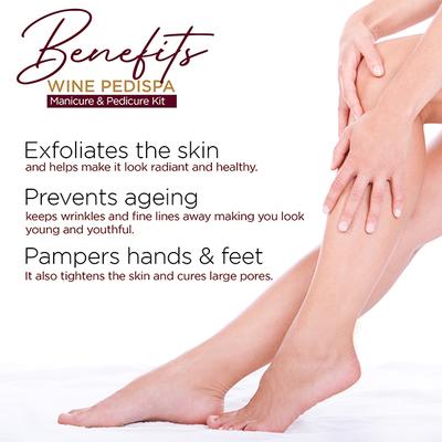 Astaberry Wine Pedispa Manicure Pedicure Kit with 6 Steps For Women, Soothing & Relaxing 650 gm - Scrubs & Exfoliants
