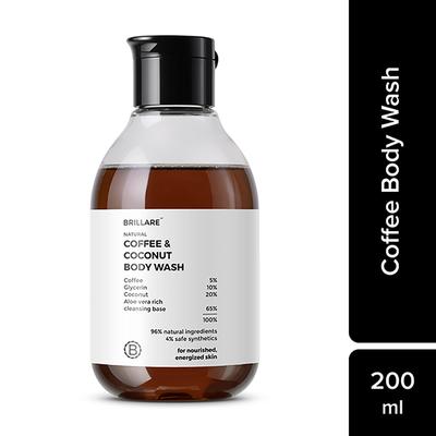 Brillare Coffee & Coconut Body Wash For Energized & Moisturised Skin 200 ml - Shower Gels & Body Wash