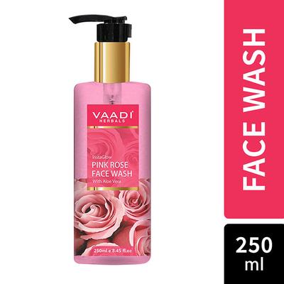 Insta Glow Pink Rose Face wash with Aloe vera extract 250 ml - Face Washes