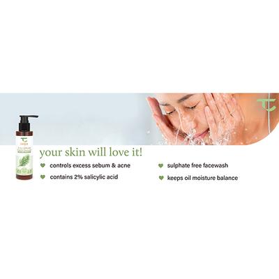 Tasya Tea Tree & Willowbark Acnego Facewash 120 ml - Face Wash & Cleansers