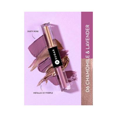 Sugar Cosmetics Two Good To Be True Dual Eyeshadow 06 Chamomile and Lavender 1.5ml - Eye Shadow Palettes