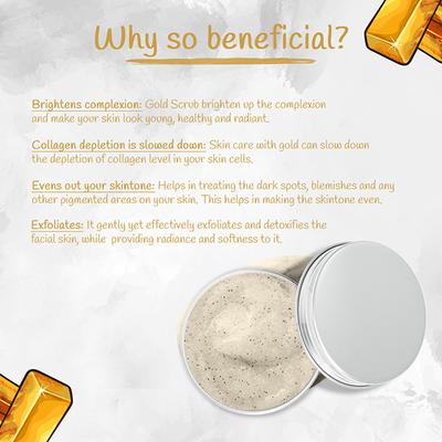Nutriment Gold Scrub All Skin Type 250 gm - Scrubs & Exfoliants