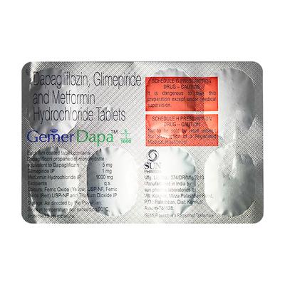 GEMER DAPA 5/1/1000 Tablet 7's - Diabetes-Ant