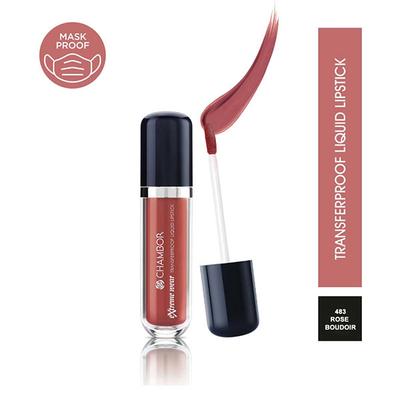 Chambor Extreme Wear Transferproof Liquid Lipstick- Rose Boudoir 483 6 ml - Liquid Lipsticks