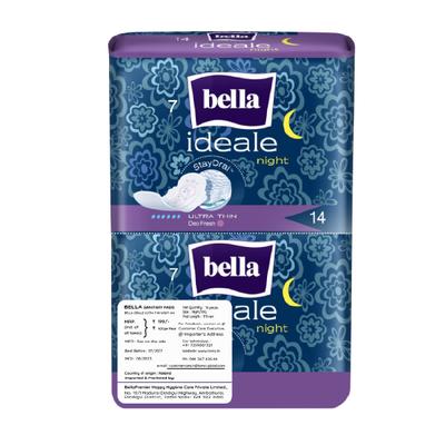 Bella Ideale Stay Drai Night Pads - Ultra Thin 14's - Sanitary Napkins