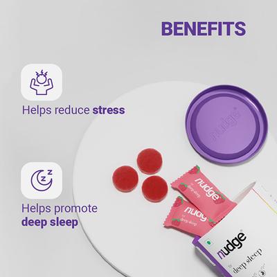 Nudge Wellness Melatonin Sleep Gummies for Deep Sleep with Melatonin & Ashwagandha 30 Gummies 30's - Mental Health
