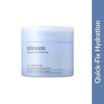 Mixsoon Hyaluronic Acid Toner Pad Hydrating & Soothing Exfoliating Pads for Dewy Skin 180 ml - Toners