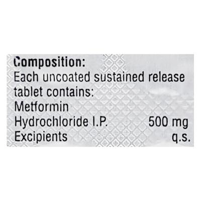 Xmet SR 500mg Tablet 15'S - Diabetes-Ant