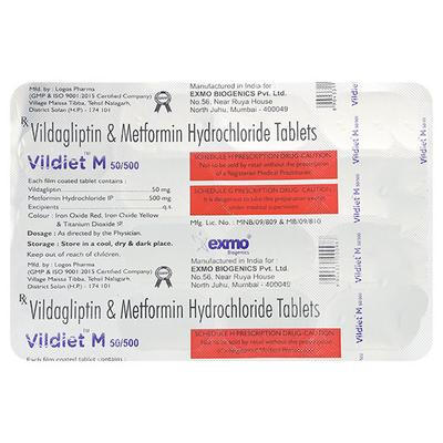VILDIET M 500 Tablet 15's - Diabetes-Ant