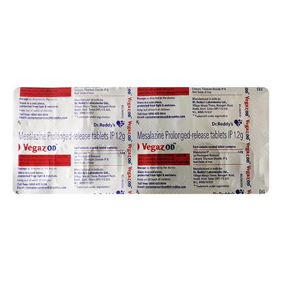VEGAZ OD 1.2g Tablet 15's - Ulcerative Colitis/Bowel Inflammatory Disease-GIT