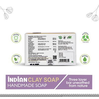 Ayouthveda Handmade Indian Clay Soap 110 gm - Hand Wash & Soaps