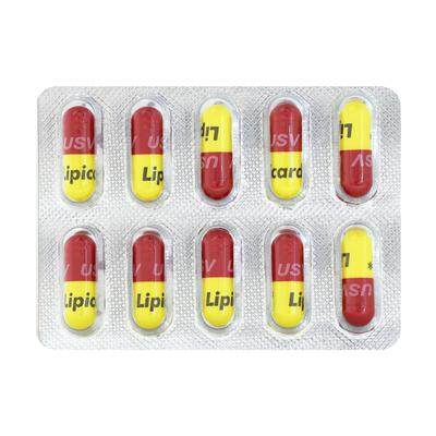 Lipicard 200mg Capsule 10'S - High Cholesterol-Dys