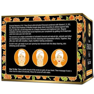 Oriental Botanics Activated Charcoal 4 In 1 Face Scrub 100 gm - Face Scrubs