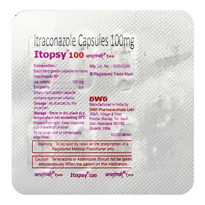 Itopsy 100mg Capsule 7'S - Fungal Infections-Anf