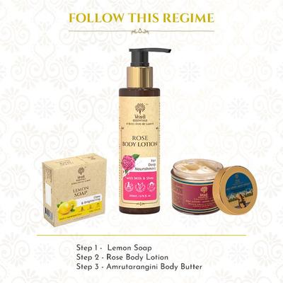 Khadi Essentials Lemon Herbal Handmade Soap for Glow & Brightening 300 gm - Body Butter