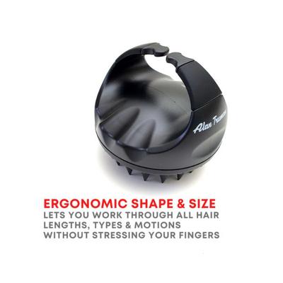 Alan Truman Scalp Sos - Scalp Massage & Shampoo Brush - Black 1's - Hair Brushes