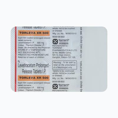 Torleva XR 500mg Tablet 10'S - Epilepsy/Convulsion-Ant