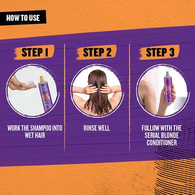 Bed Head Tigi Serial Blonde Purple Toning Shampoo for Cool Blonde Coloured Hair 400 ml - Shampoos