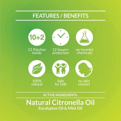 Bodyguard Premium Natural Anti Mosquito Patches - 24 patches 1's - Insect Repellents