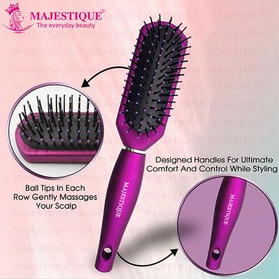 Majestique Purple Series Style Enhancer Hair Brush for Shaping and Defining 1's - Hair Brushes