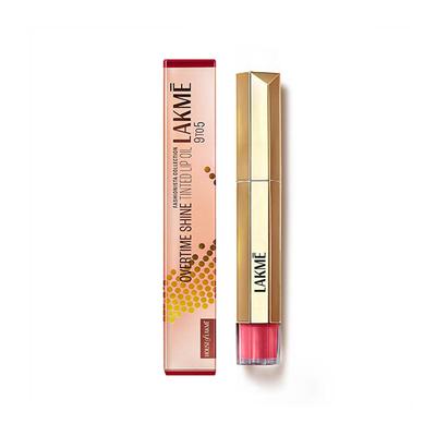 Lakme 9To5 Overtime Shine Tinted Lip Oil - Pink Bloom 5.3 ml - Lip Glosses