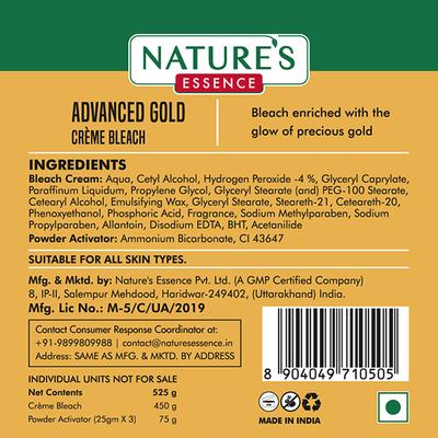 Nature's Essence Advanced Gold Creme Bleach 525 gm - Face Bleach