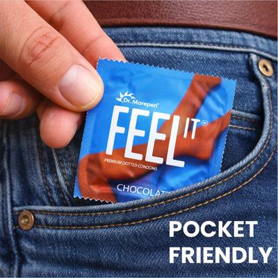 Dr. Morepen Feel It Condoms - Chocolate Flavour) 3's - Plain/Flavoured Condoms
