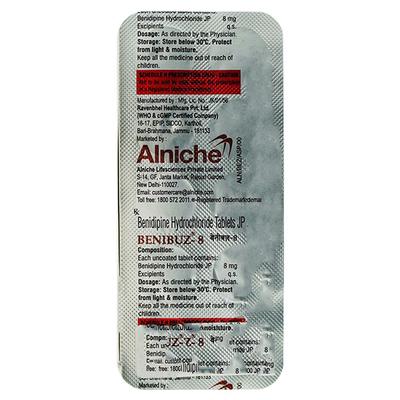 Benibuz 8mg Tablet 10'S - Hypertension-Cal
