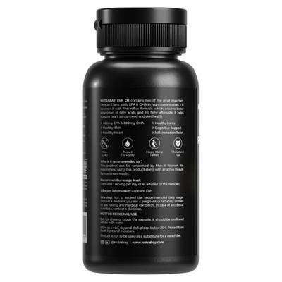 Nutrabay Omega 3 Fish Oil Triple Strength 1250mg Capsule 60 s - Omega Fish Oil Fatty Acids