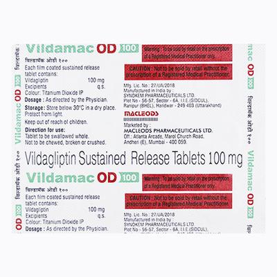 VILDAMAC OD 100 Tablet 15's - Diabetes-Ant