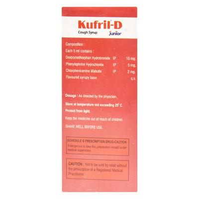 KUFRIL D JUNIOR Syrup 60ml - Cough And Cold-Cou