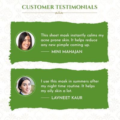 Khadi Essentials Ayurvedic Tea Tree Serum Sheet Mask For Spot Removal & Hydrated Skin (Pack of 3) 100 gm - Sheet Masks