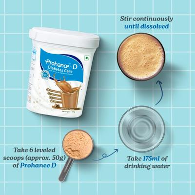 PROHANCE D DIABETES CARE SUCROSE FREE CHOCOLATE FLAVOUR Powder 400gm - Supplements-Vam
